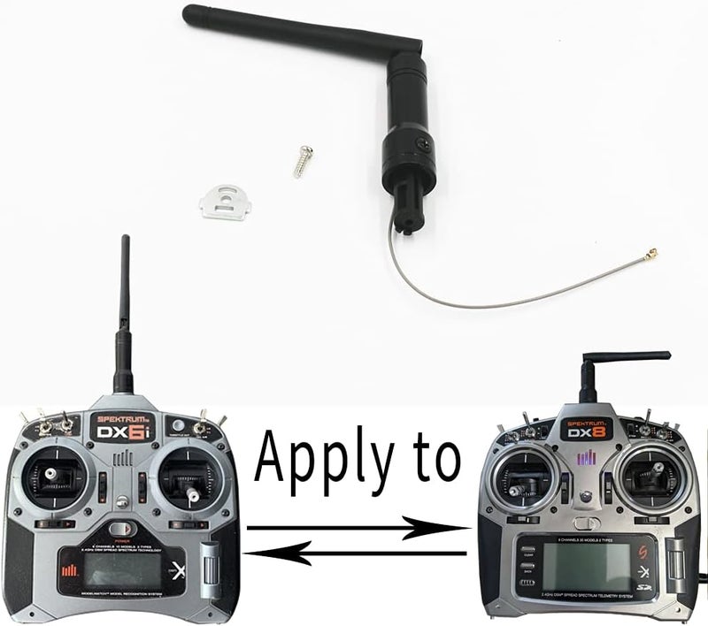 haomsj Spektrum DX8/DX6i/DX7 Replacement Antenna - High Gain 2.4GHz SMA Terminal Connector for HobbyKing ORX, T-SIX, JR Propo Radios (Easy Install, Durable Aerial) - Image 2